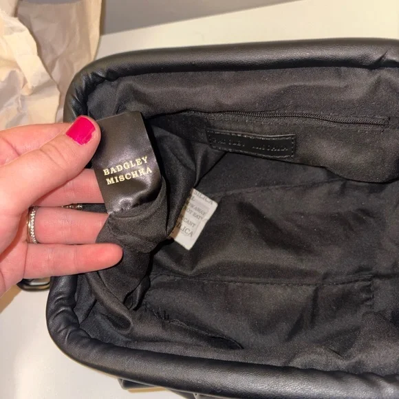 Badgley Mischka Black Chain Clutch (New with Tags Cut Off) - Picture 6 of 10